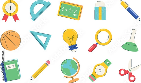 Obraz Back To SchoolIcon Illustration Set