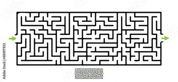 Obraz Black vector maze