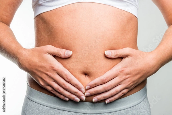 Obraz Ręce na brzuchu