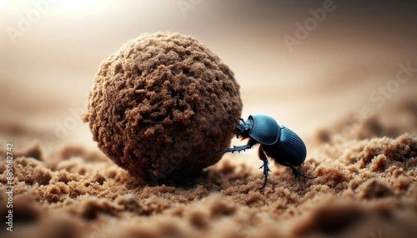 Fototapeta Dung beetle