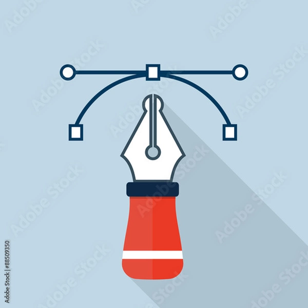 Fototapeta Vector pen tool icon