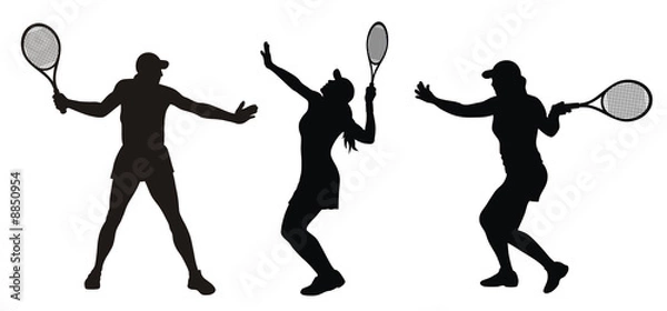 Fototapeta Abstract vector illustration of tenis-player