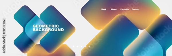 Fototapeta Teal Liquid color background design for Landing page site. Fluid gradient shapes composition. Futuristic design posters. Eps10 vector.