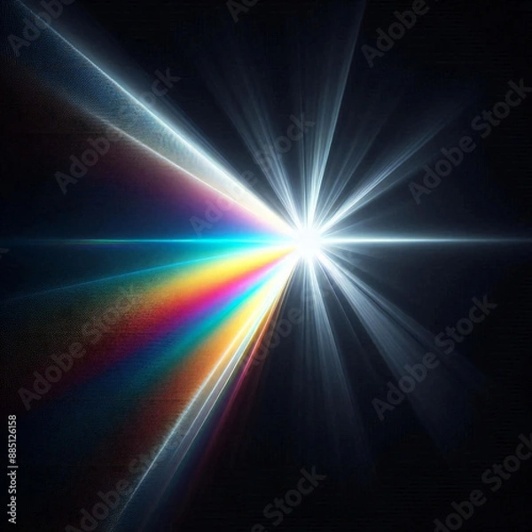 Obraz Abstract background with rays, flare light effect