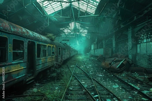 Obraz abandoned apostapocalyptic ruins