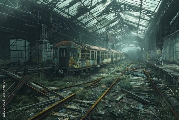 Fototapeta abandoned apostapocalyptic ruins