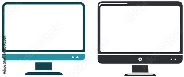 Fototapeta Isometric Monitor screen set