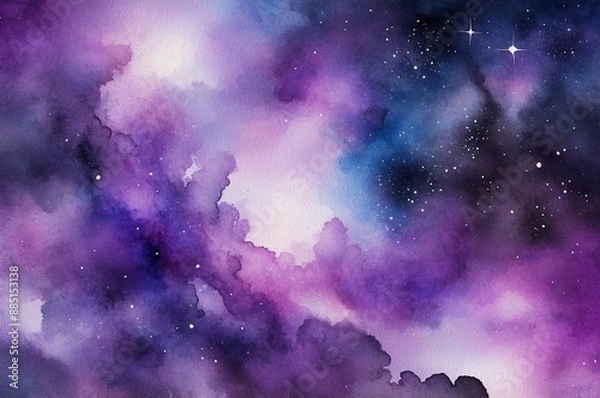 Fototapeta Abstract Nebula Cloudscape Purple Gradient HD Background