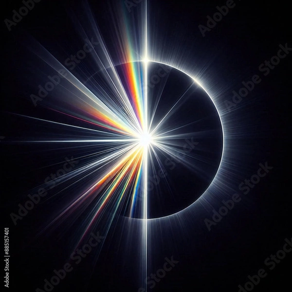 Obraz Abstract star burst, flare light effect