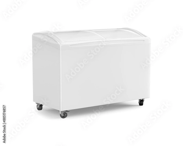 Obraz An image of a Ice Cream Display Fridge isolated on a white background