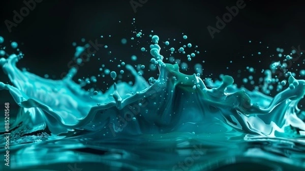 Obraz Colorful splash of bright liquid
