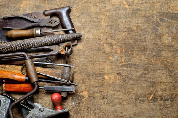 Obraz old carpenter's tools for working with wood