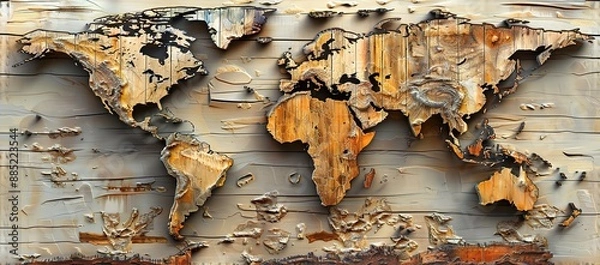 Obraz A textured abstract colored three-dimensional map