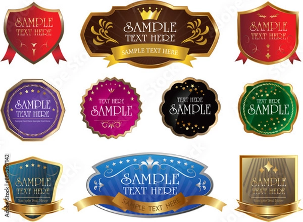 Obraz アイコン素材ゴールドフレーム