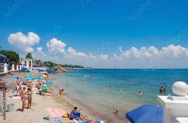 Fototapeta Beach in Evpatoria(Yevpatoriya). Crimea