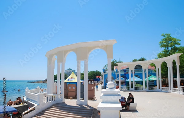 Fototapeta Beach in Evpatoria(Yevpatoriya). Crimea