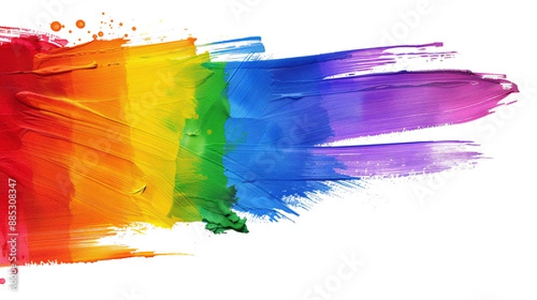 Obraz Rainbow Brush Strokes isolated