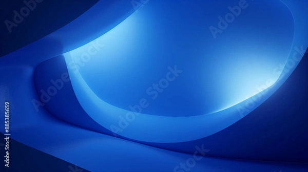 Fototapeta Abstract blue background with glowing light Generative Ai
