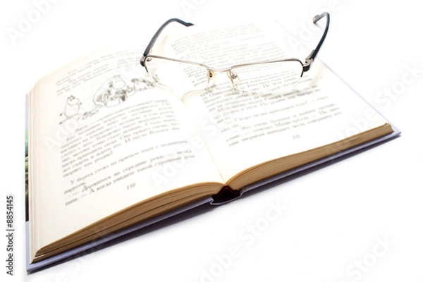 Fototapeta Isolated book and glases