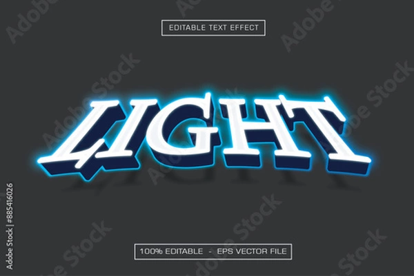 Obraz Vector Light Editable Text Effects