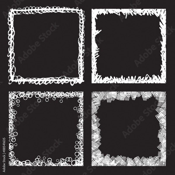 Fototapeta Grunge frame set. vector template