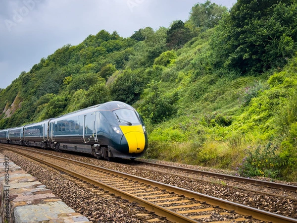 Obraz Train at Teignmouth, Devon, UK
