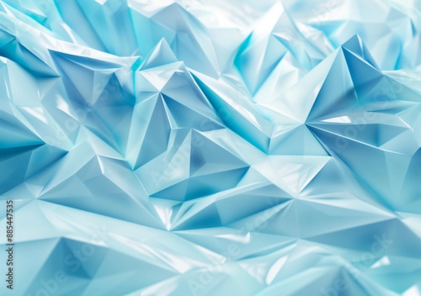 Fototapeta light blue low poly 