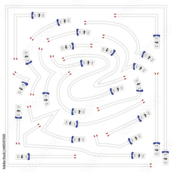 Fototapeta socket pattern