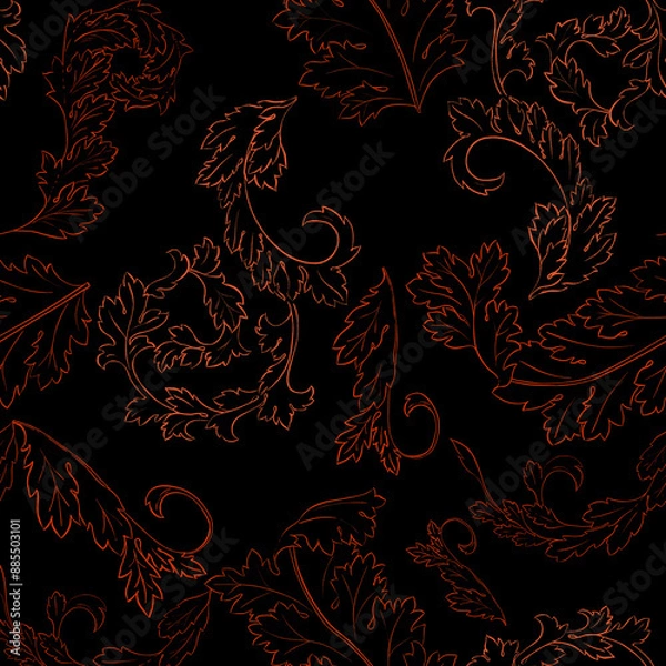 Obraz Acanthus seamless pattern design