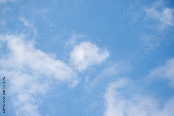 Fototapeta Sky background with clouds. White clouds against a blue sky.