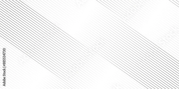 Obraz White striped diagonal line technology concept web texture. Abstract background wave line elegant. Vector gradient gray line pattern monochrome striped texture, minimal background.