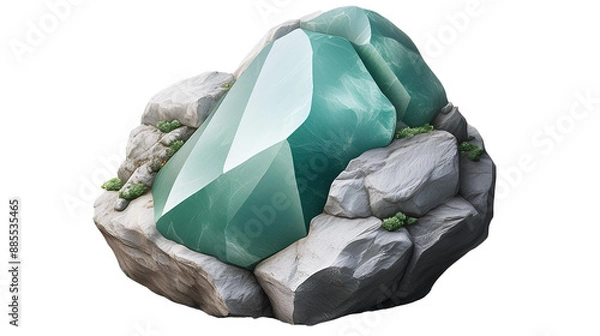 Obraz Rock Beryl, Isolated Trasparent PNG, Graphic Resource