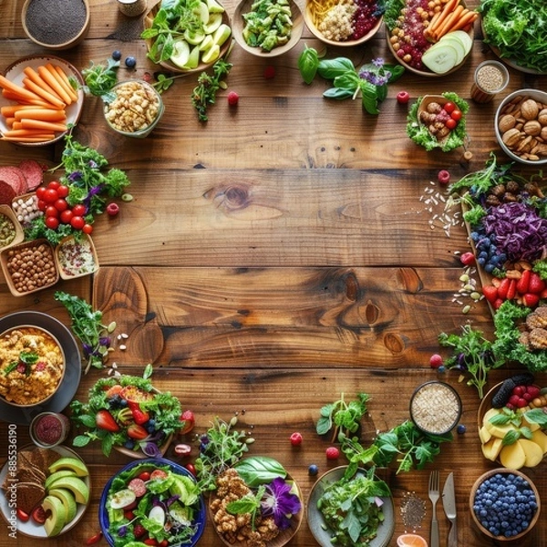 Fototapeta Healthy food vegetables with blank background