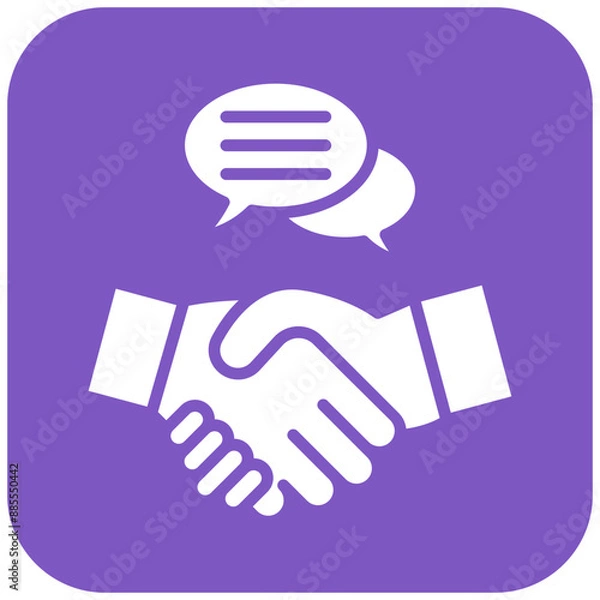 Fototapeta Negotiation Skills vector icon. Can be used for Personality Traits iconset.