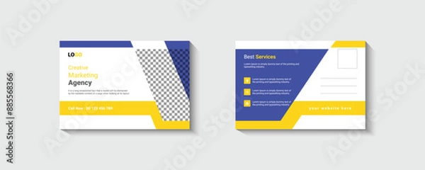 Obraz Corporate postcard design template 
