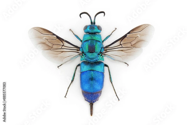 Obraz A beautiful cuckoo wasp specimen.