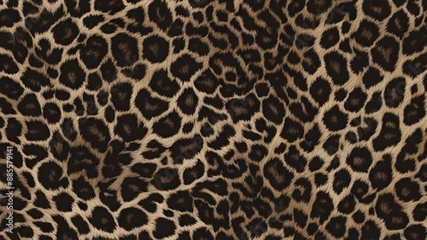 Obraz leopard fur texture, skin design fluffy background