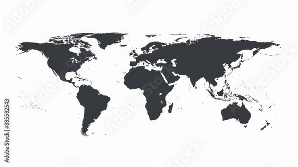 Fototapeta Asia map. Map of Asia Pacific. Oceania map. on white background