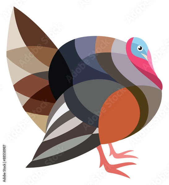 Fototapeta Stylizowany ptak z indyka