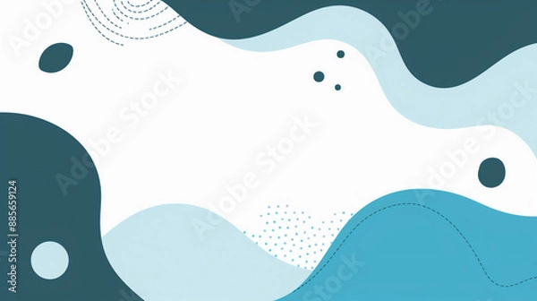 Obraz 夏や海を思わせる、爽やかな青い色合いのアイキャッチ・タイトル用グラフィック