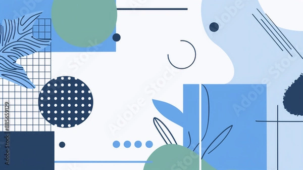 Obraz 夏や海を思わせる、爽やかな青い色合いのアイキャッチ・タイトル用グラフィック