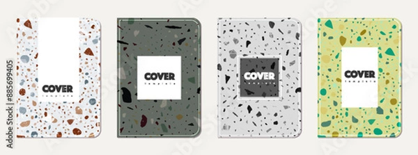 Fototapeta Notebook cover design. Terrazzo abstract