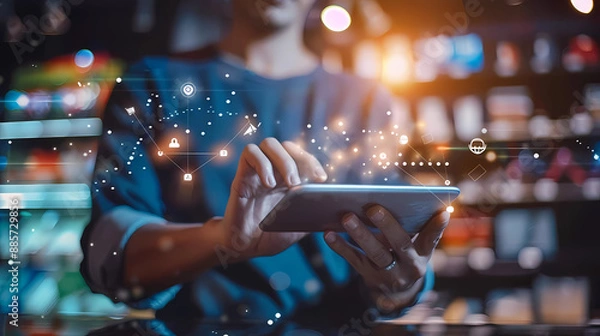 Fototapeta Smart Commerce: Bridging IoT and E-commerce