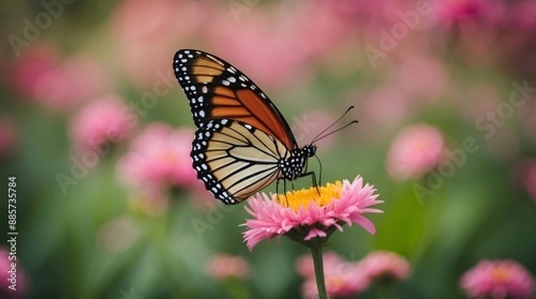 Fototapeta Concept photo of a butterfly with space for text