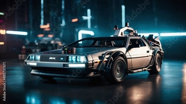 Fototapeta Back to the Future Car in Scene