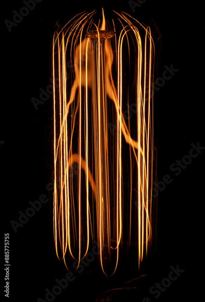 Obraz antique light bulb filament