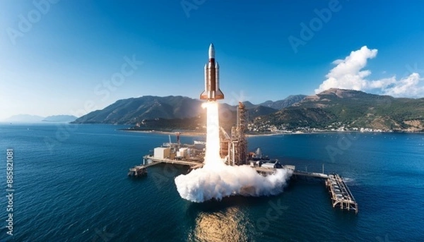 Fototapeta ロケット発射台