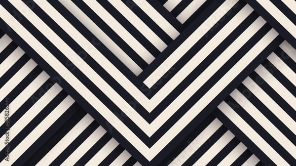 Fototapeta Modern motif pattern, minimalistic print with sleek lines, perfectly arranged in a repetitive sequence, showcasing contemporary design aesthetics