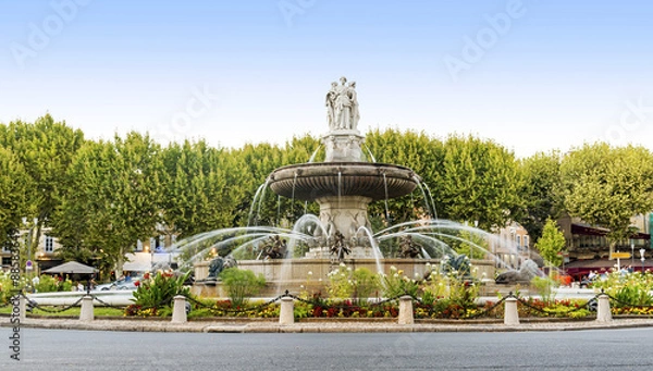 Obraz Fontanna w La Rotonde w Aix-en-Provence, Francja