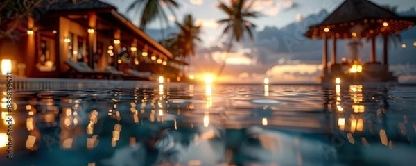 Fototapeta Unseen angles of luxury travel, focusing on moments that convey a sense of place and experience